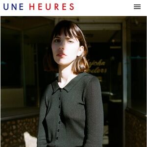 Uneheures 3/4 sleeve button up sailor